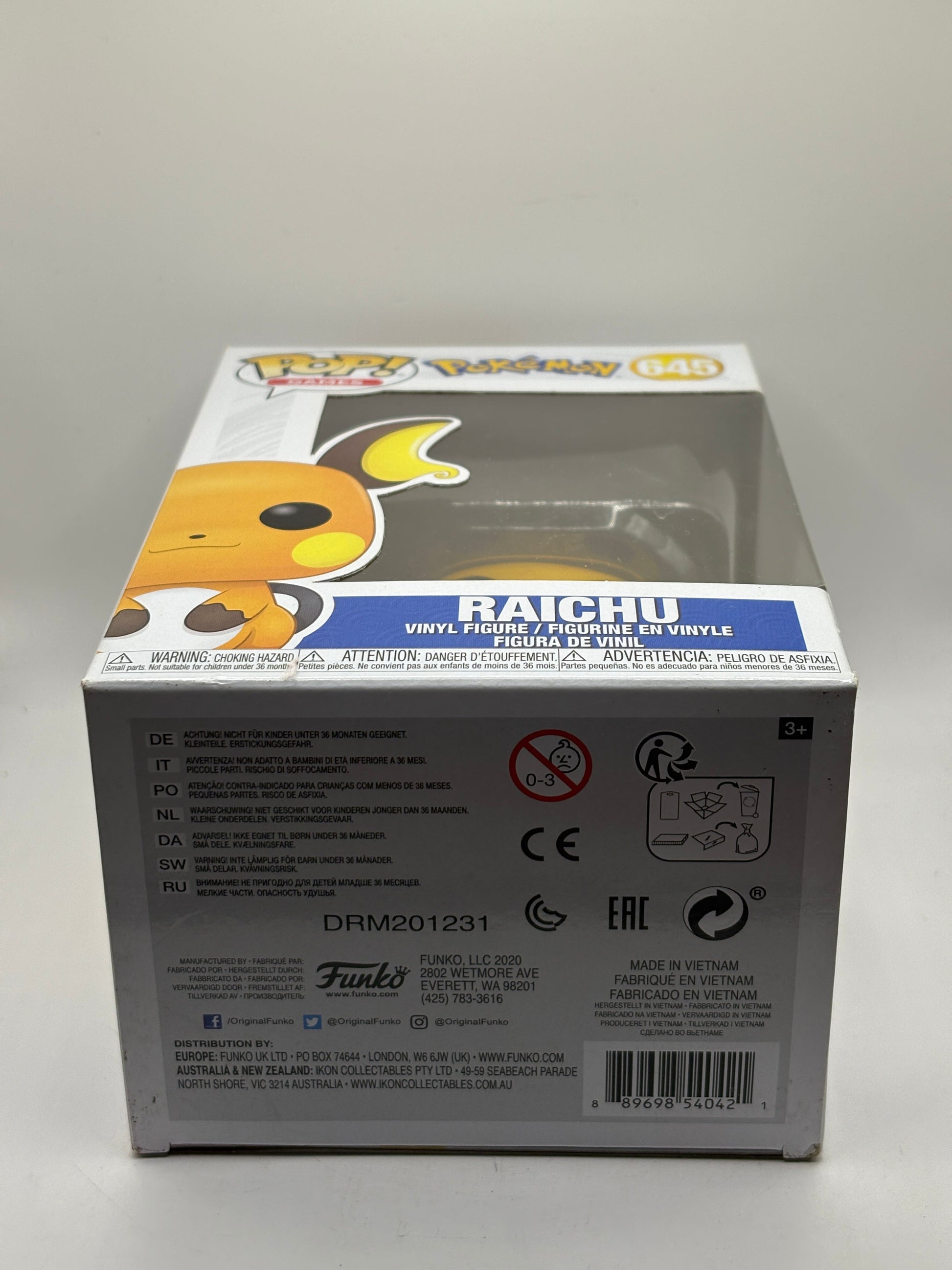 Funko POP! Games Pokemon #645 Raichu Vinyl Figure FRENLY BRICKS - Open 7 Days