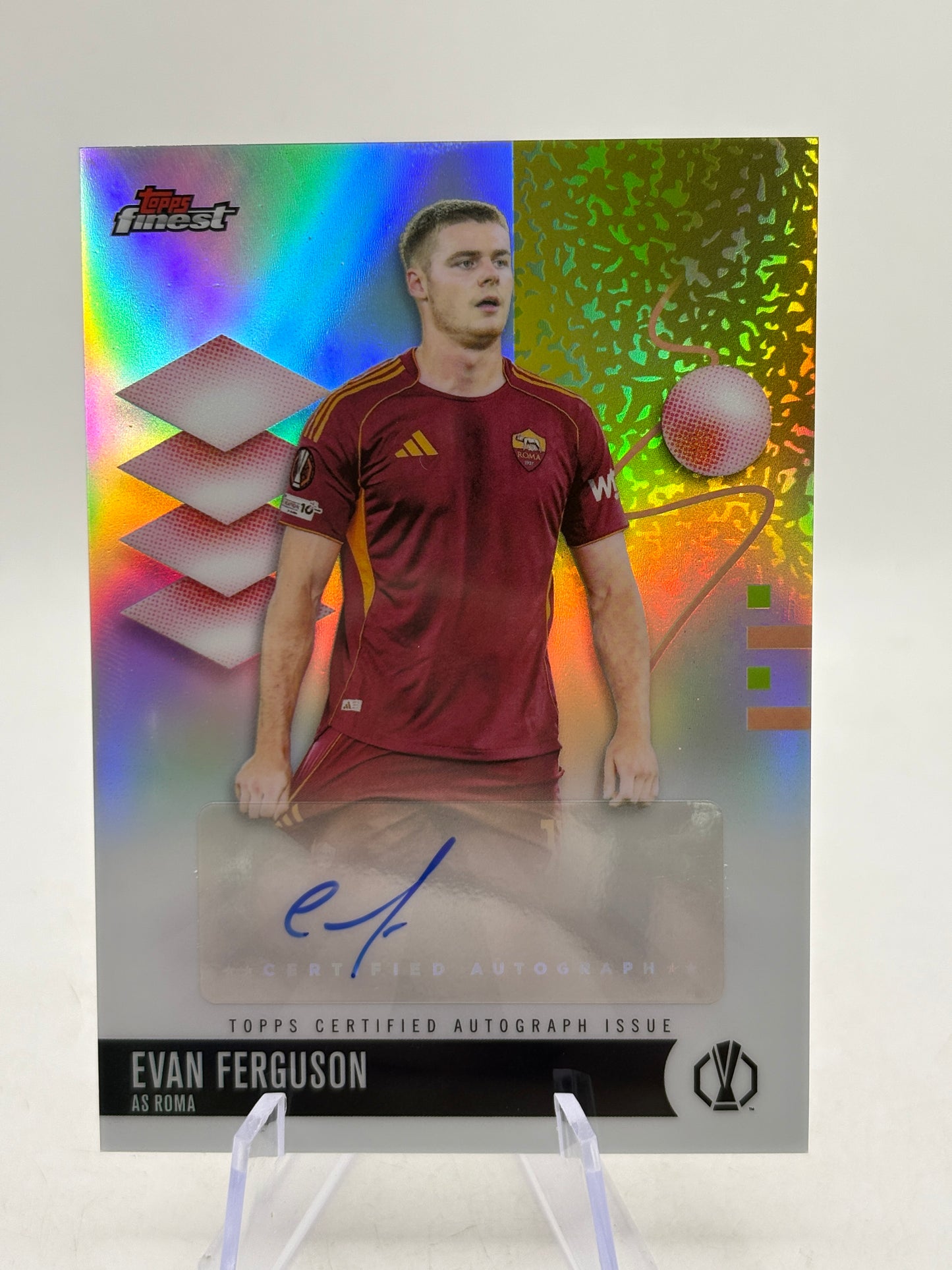 2025-26 Topps Finest UEFA CLUB - BA-FG Evan Ferguson Autograph