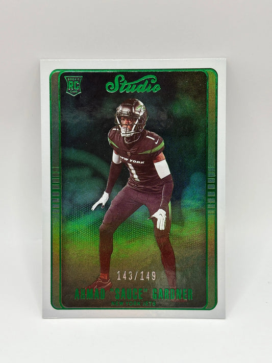 2022 Panini Chronicles Studio Green /149 Ahmad Gardner Sauce #STU-33 Rookie RC FRENLY BRICKS - Open 7 Days