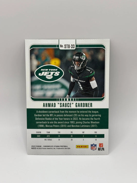 2022 Panini Chronicles Studio Green /149 Ahmad Gardner Sauce #STU-33 Rookie RC FRENLY BRICKS - Open 7 Days