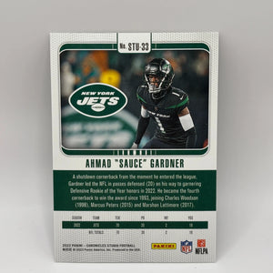 2022 Panini Chronicles Studio Green /149 Ahmad Gardner Sauce #STU-33 Rookie RC FRENLY BRICKS - Open 7 Days