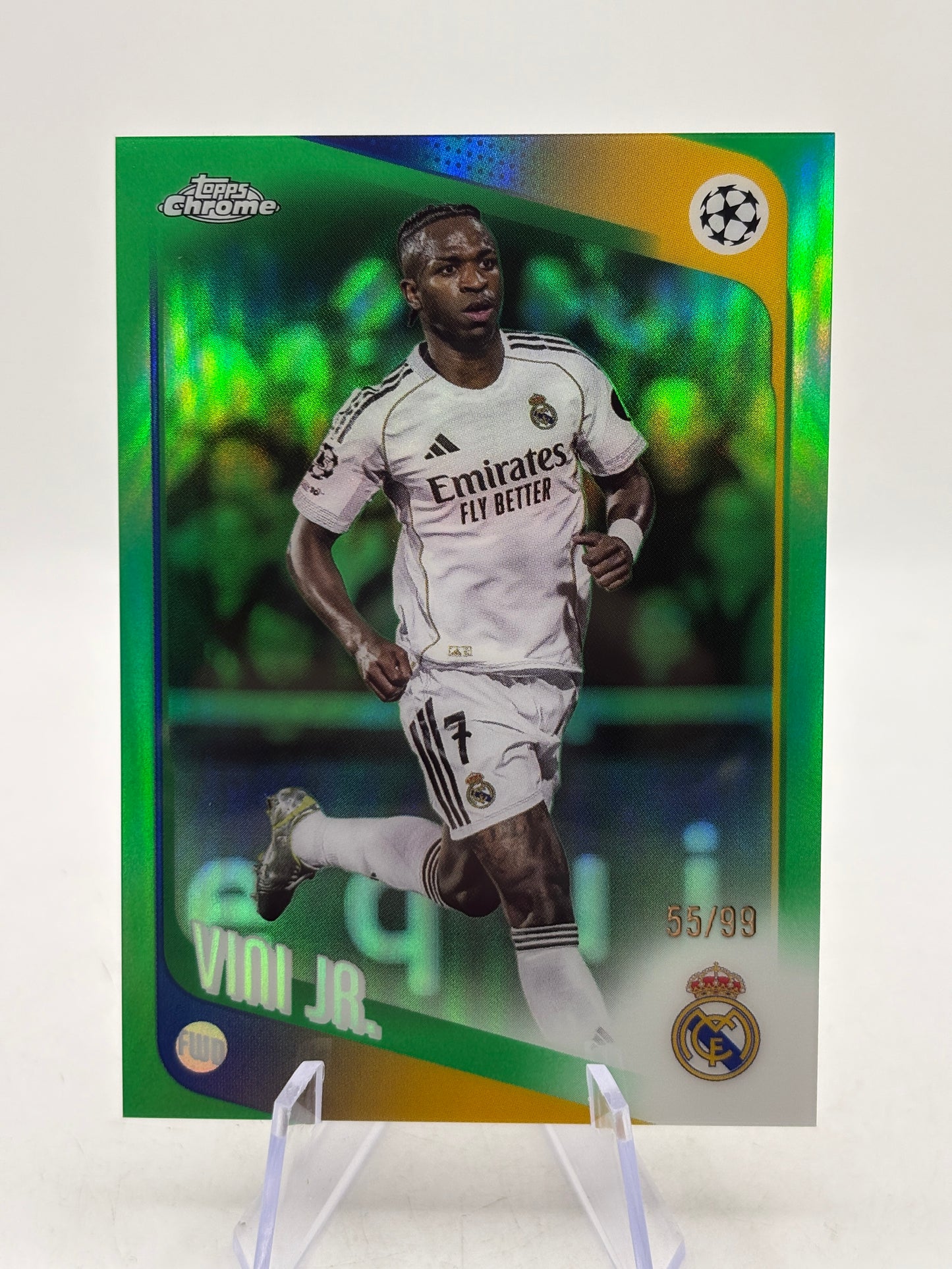 2025-26 Topps Chrome UEFA - #115 Vini Jr. Green Refractor /99