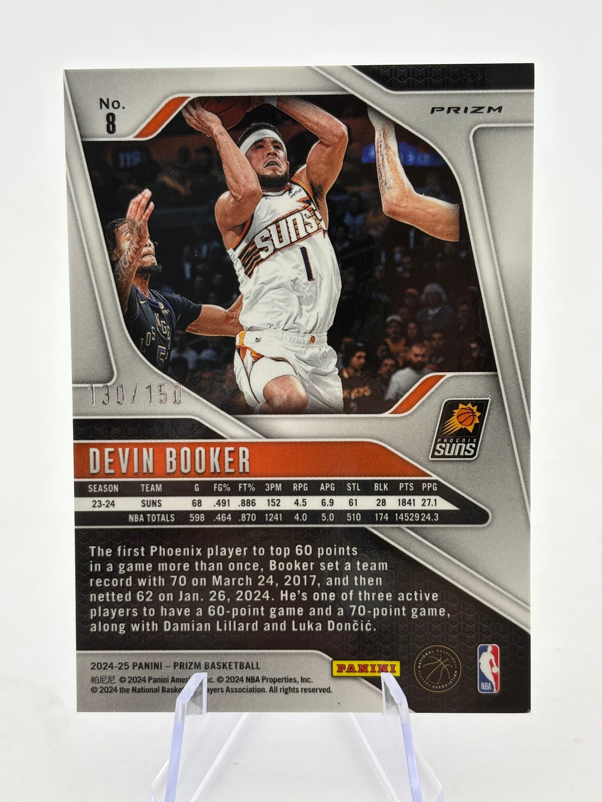 2024-25 Panini Prizm - Devin Booker Blue Fast Break 130/150 #8 FRENLY BRICKS - Open 7 Days image 2