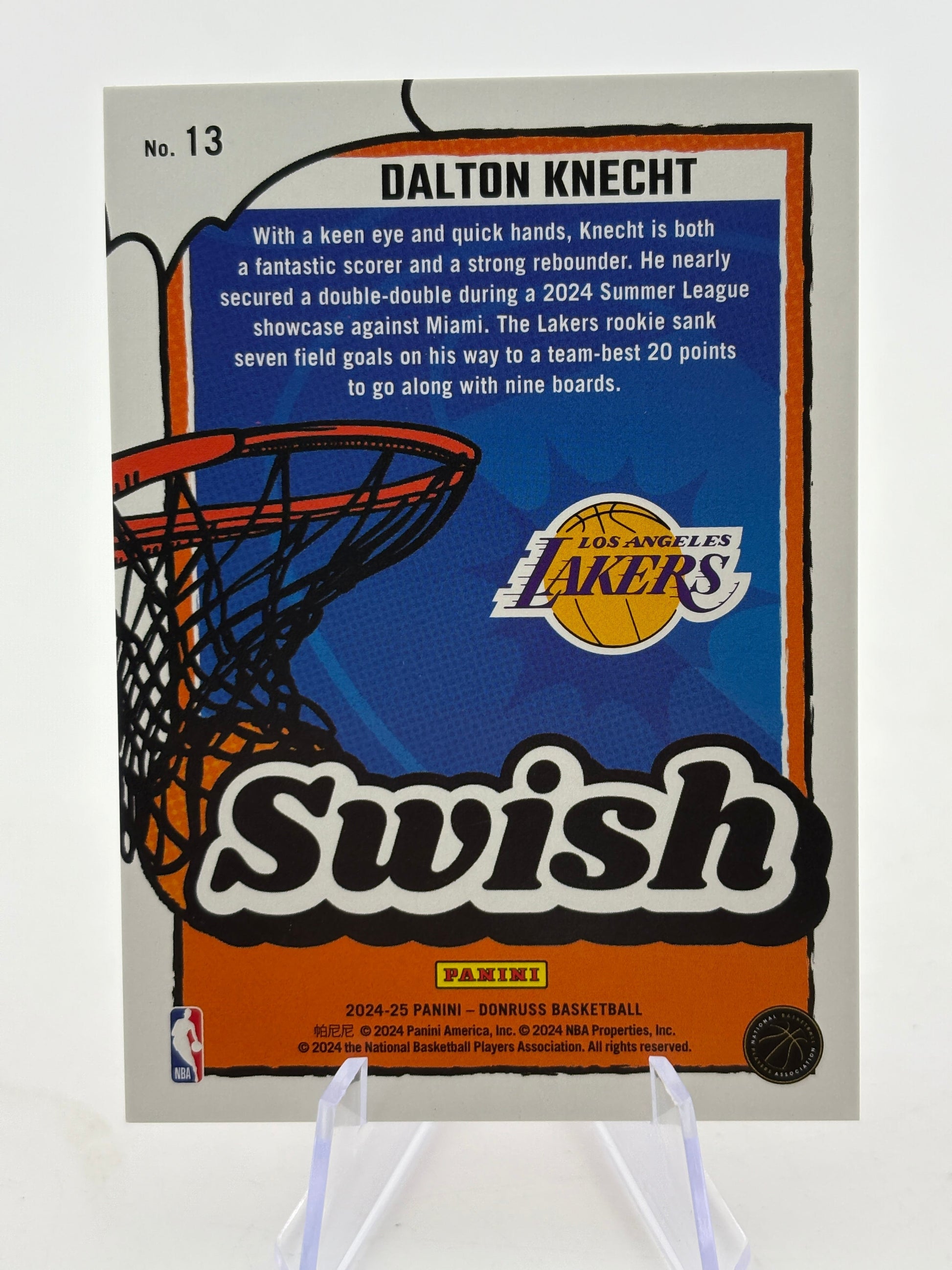 2024-25 Panini Donruss Basketball - Dalton Knecht #13 Swish /75 FRENLY BRICKS - Open 7 Days