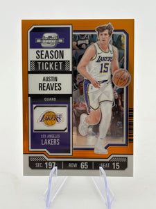 2023-24 Panini Contenders Optic - Austin Reaves #57 /49 Orange Season Ticket