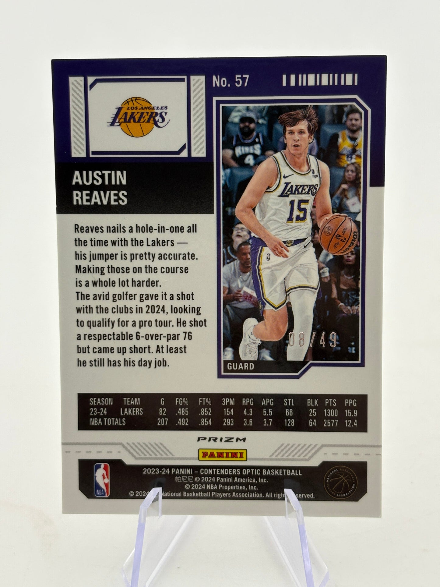 2023-24 Panini Contenders Optic - Austin Reaves #57 /49 Orange Season Ticket FRENLY BRICKS - Open 7 Days