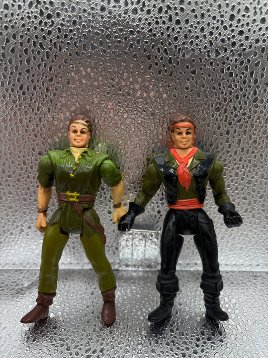 1991 Hook Tri-star Robin Williams Peter Pan x 2 Figurine FRENLY BRICKS - Open 7 Days
