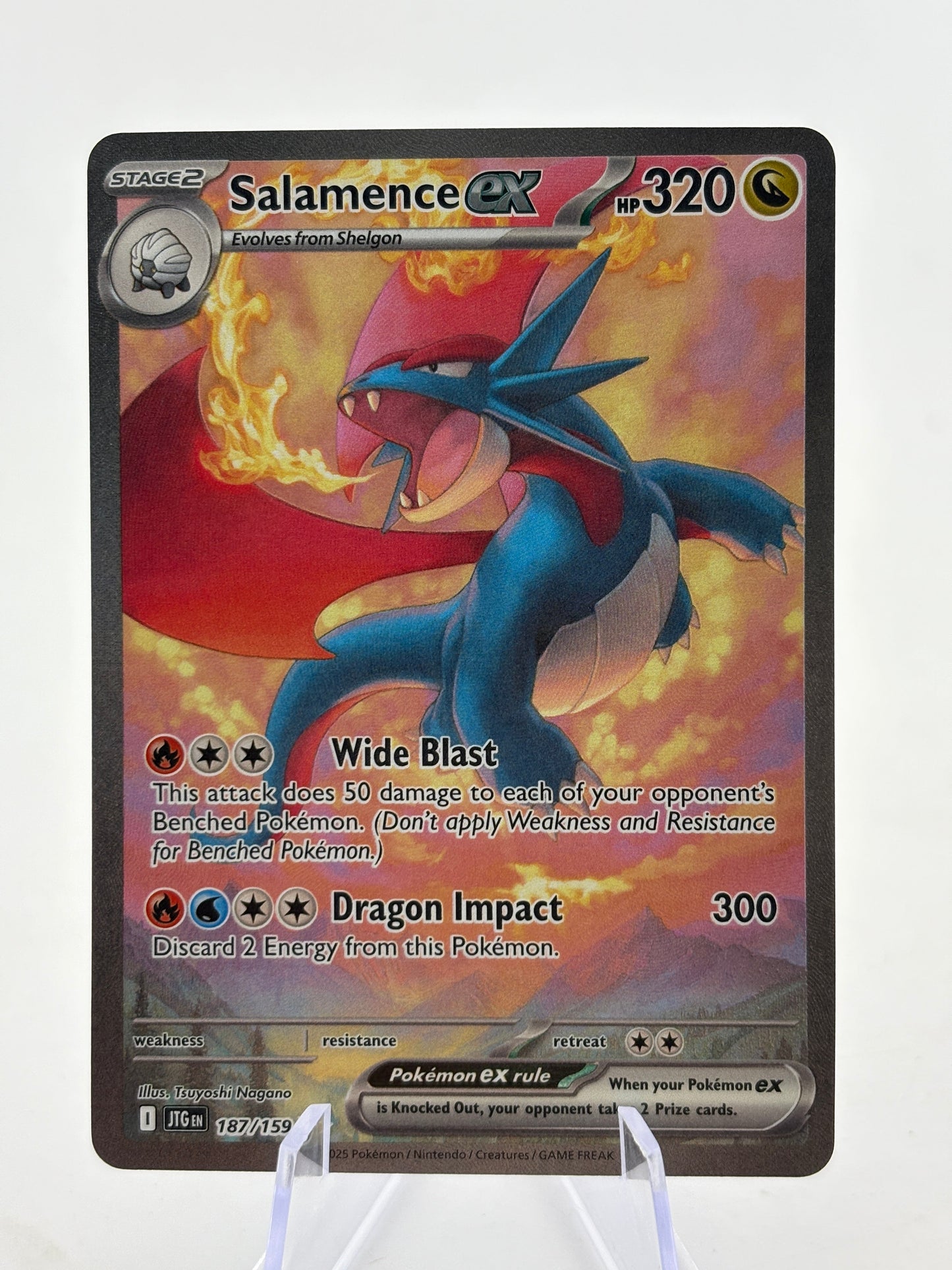 Pokemon TCG Journey Together - Salamence EX 187/159 SIR NM FRENLY BRICKS - Open 7 Days