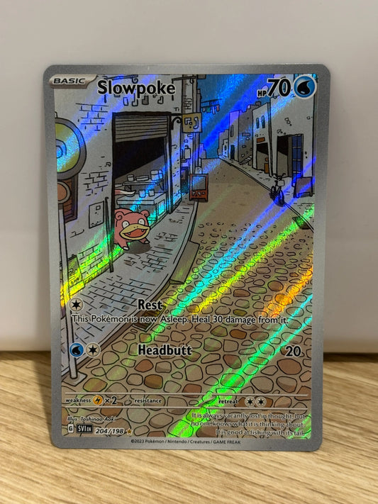 Pokémon TCG Slowpoke Scarlet & Violet Base Set 204/198 Holo Illustration Rare NM FRENLY BRICKS - Open 7 Days