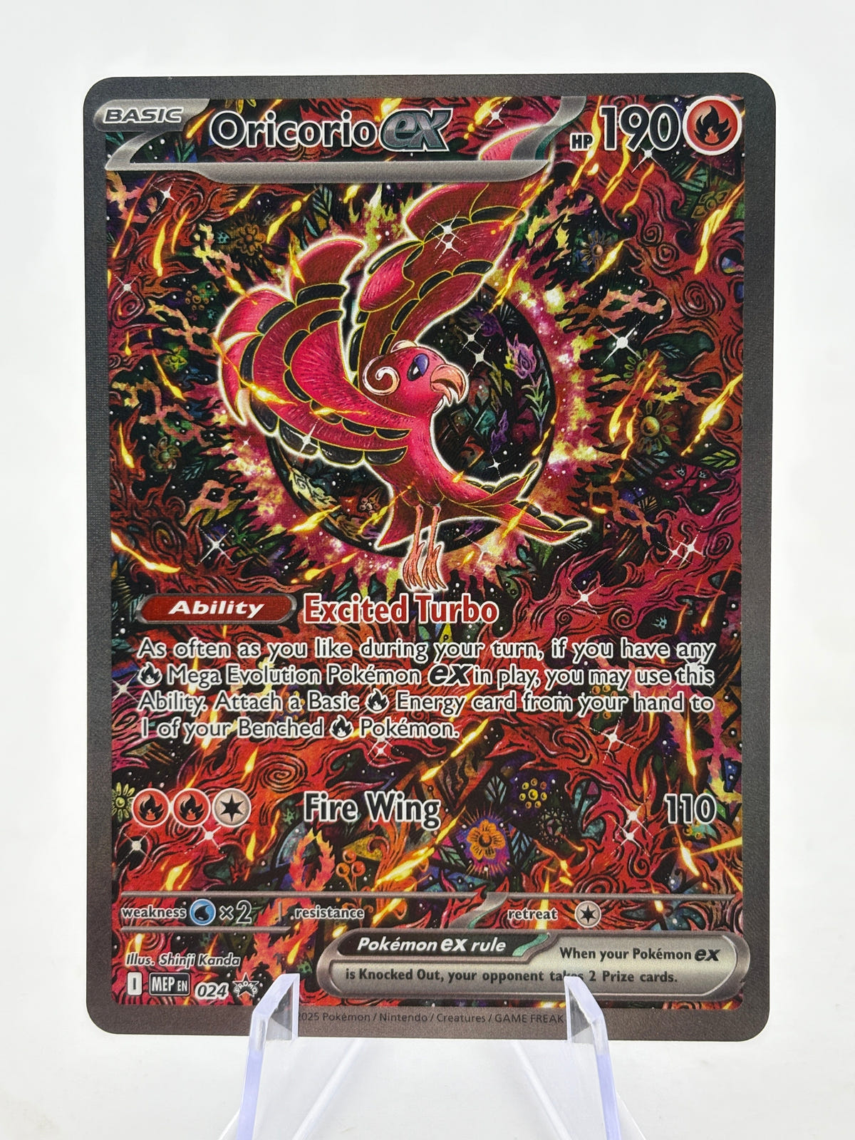 Pokemon TCG Mega Promo - Oricorio EX MEP024 Black Star Promo SIR NM FRENLY BRICKS - Open 7 Days image 1