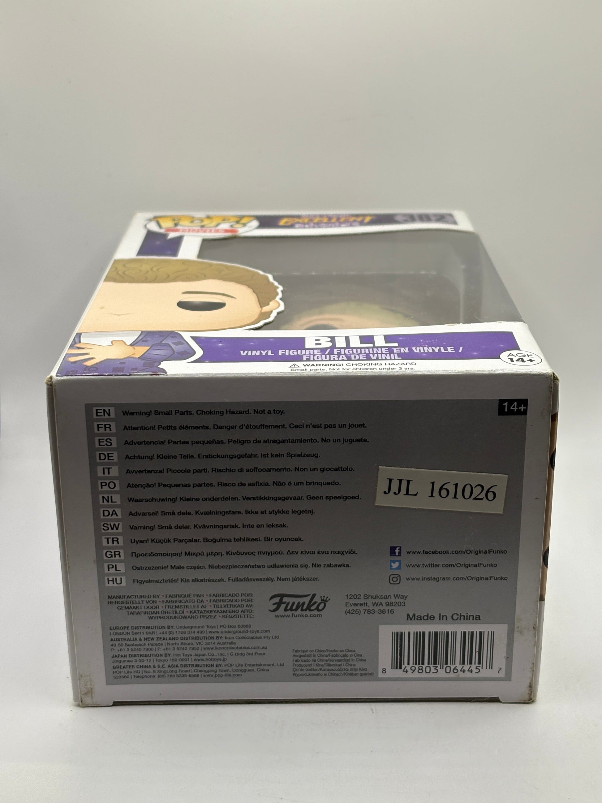 Funko POP! Movies Bill & Ted’s Excellent Adventure #382 Bill Vinyl Figure FRENLY BRICKS - Open 7 Days