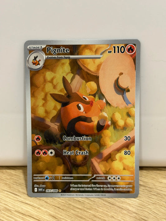 Pokemon TCG Pignite 097/086 Illustration Rare White Flare NM FRENLY BRICKS - Open 7 Days