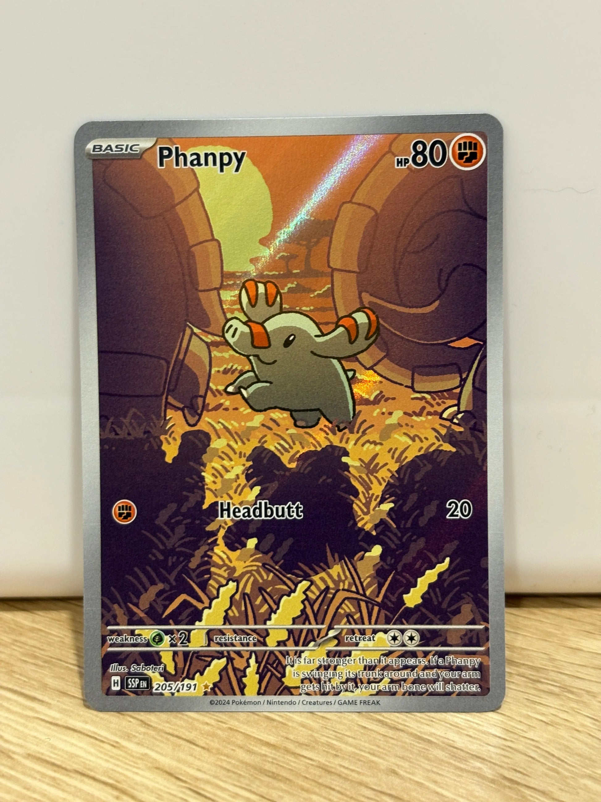 Phanpy 205/191 - Surging Sparks Illustration Rare Pokemon TCG - NM FRENLY BRICKS - Open 7 Days