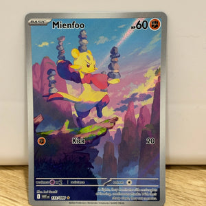 Pokemon TCG Mienfoo 133/086 Scarlet & Violet White Flare Illustration Rare NM FRENLY BRICKS - Open 7 Days