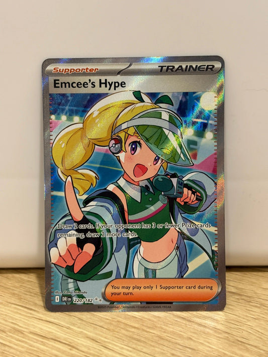 Pokemon TCG - Emcees’s Hype 220/182 Destined Rivals Ultra Rare NM FRENLY BRICKS - Open 7 Days