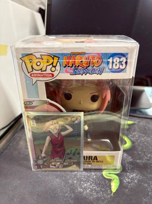 Funko Pop Animation: Naruto Shippuden - Sakura *Minor Damaged Box* #183 w/ Trading Cards FRENLY BRICKS - Open 7 Days