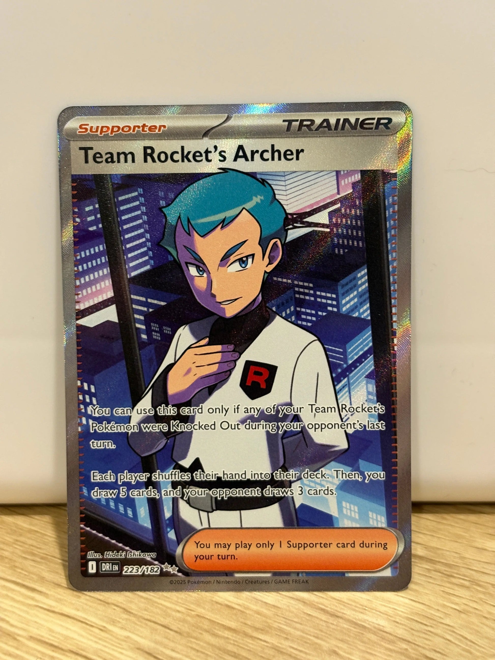Team Rocket's Archer 223/182 Destined Rivals Full Art Pokemon TCG NM FRENLY BRICKS - Open 7 Days