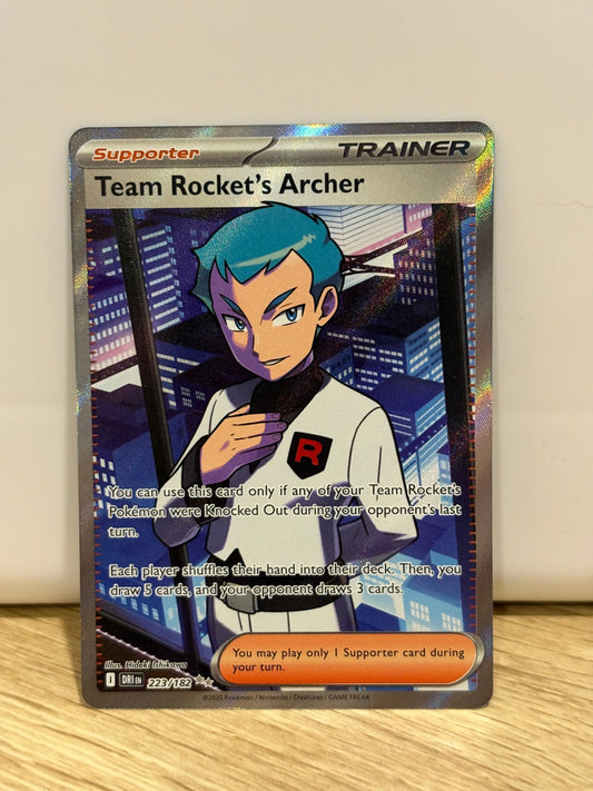 Team Rocket's Archer 223/182 Destined Rivals Full Art Pokemon TCG NM FRENLY BRICKS - Open 7 Days