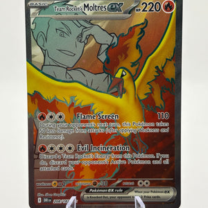 Pokemon TCG Destined Rivals - Team Rockets Moltres EX 208/182 NM FRENLY BRICKS - Open 7 Days