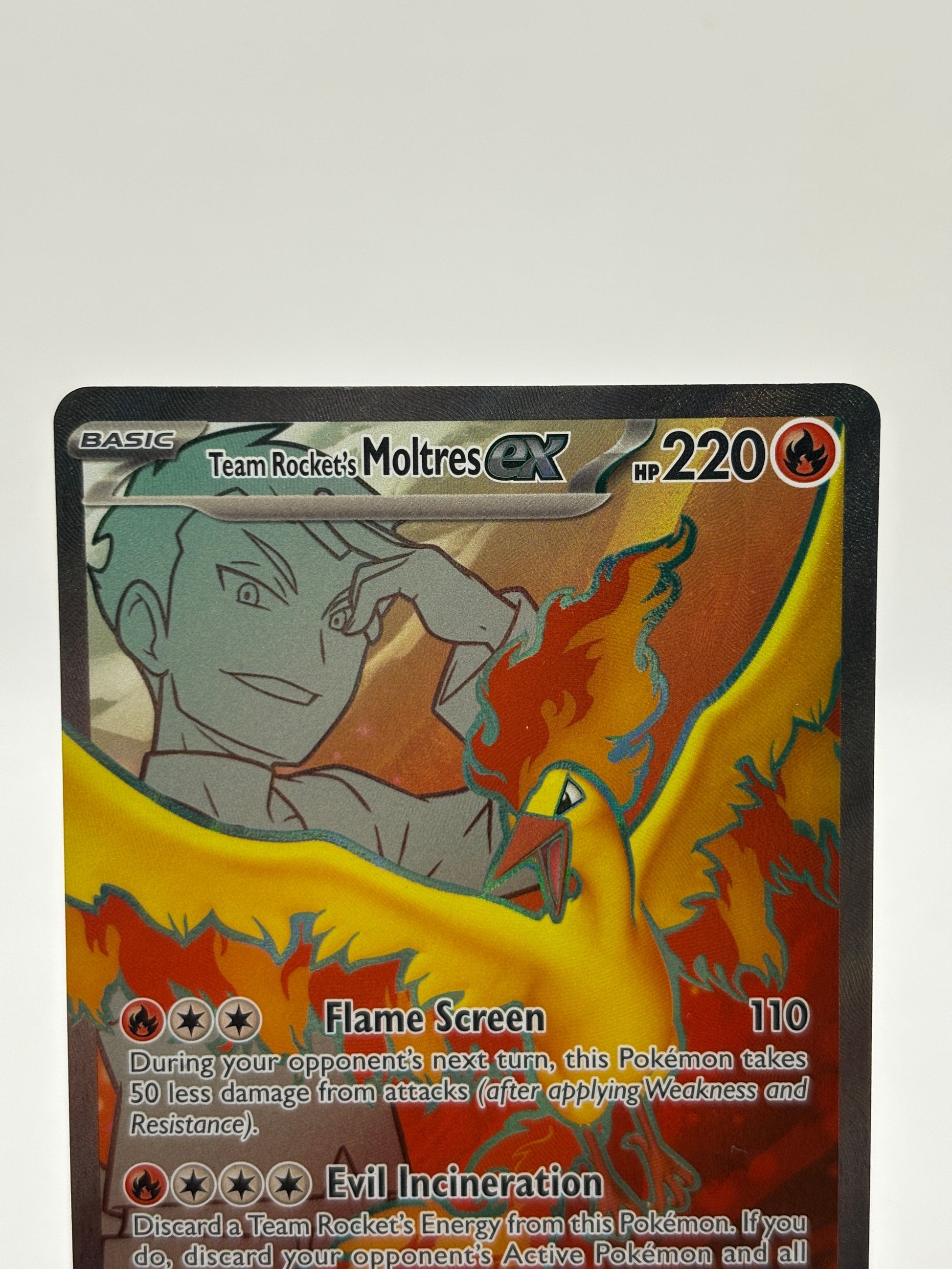 Pokemon TCG Destined Rivals - Team Rockets Moltres EX 208/182 NM FRENLY BRICKS - Open 7 Days