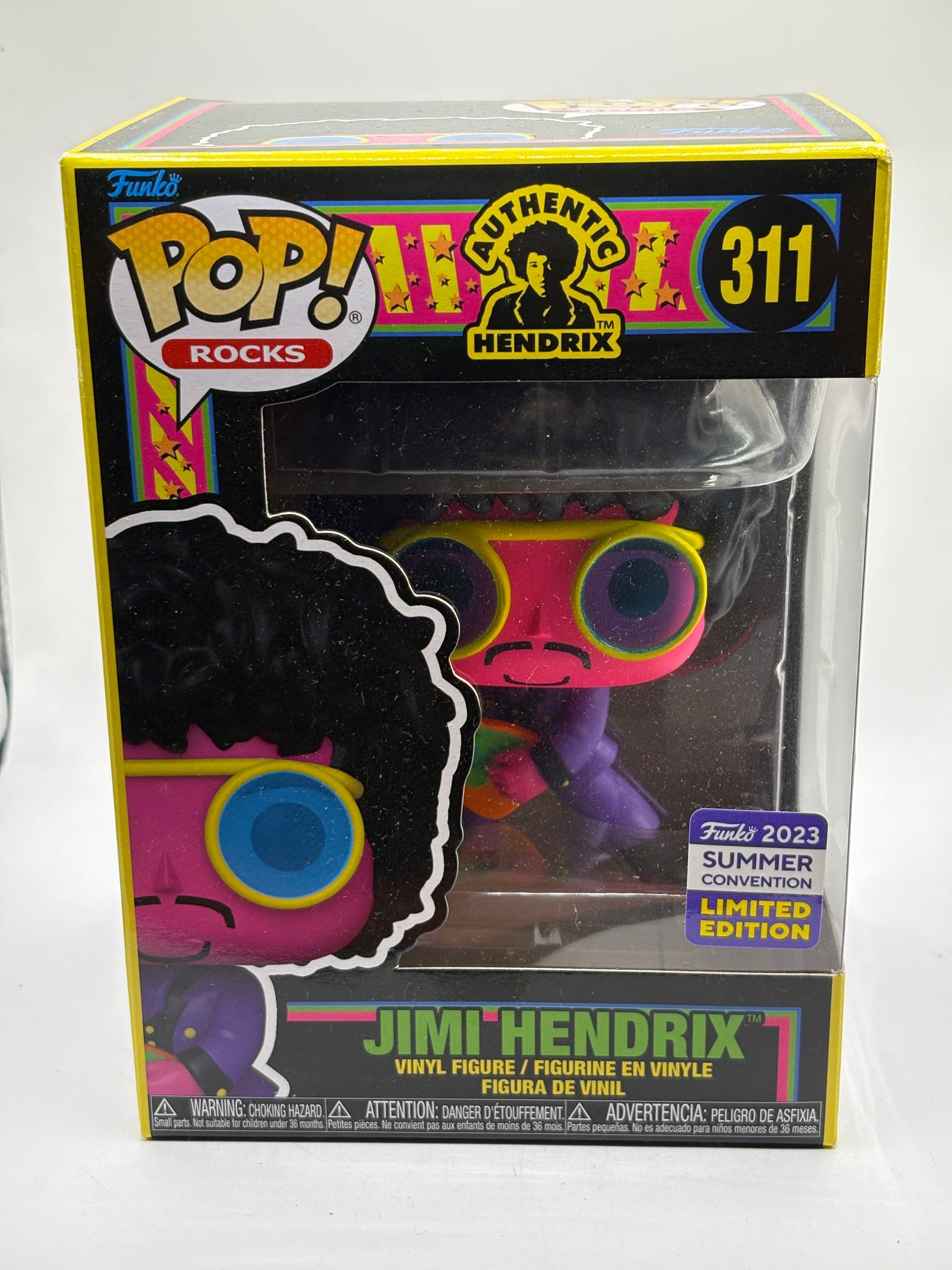 Funko POP! Rocks Hendrix #311 Jimi Hendrix 2023 Summer Con Limited Edition FRENLY BRICKS - Open 7 Days