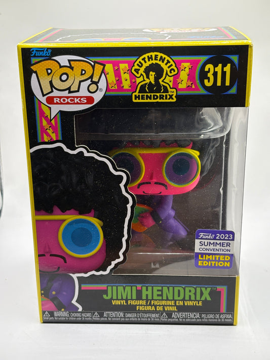 Funko POP! Rocks Hendrix #311 Jimi Hendrix 2023 Summer Con Limited Edition FRENLY BRICKS - Open 7 Days