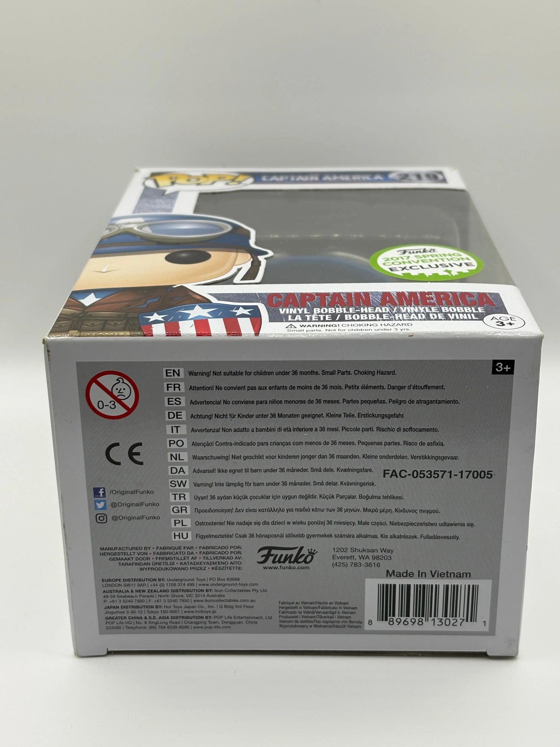 Funko Pop Captain America The First Avenger 2017 Exclusive #219 FRENLY BRICKS - Open 7 Days