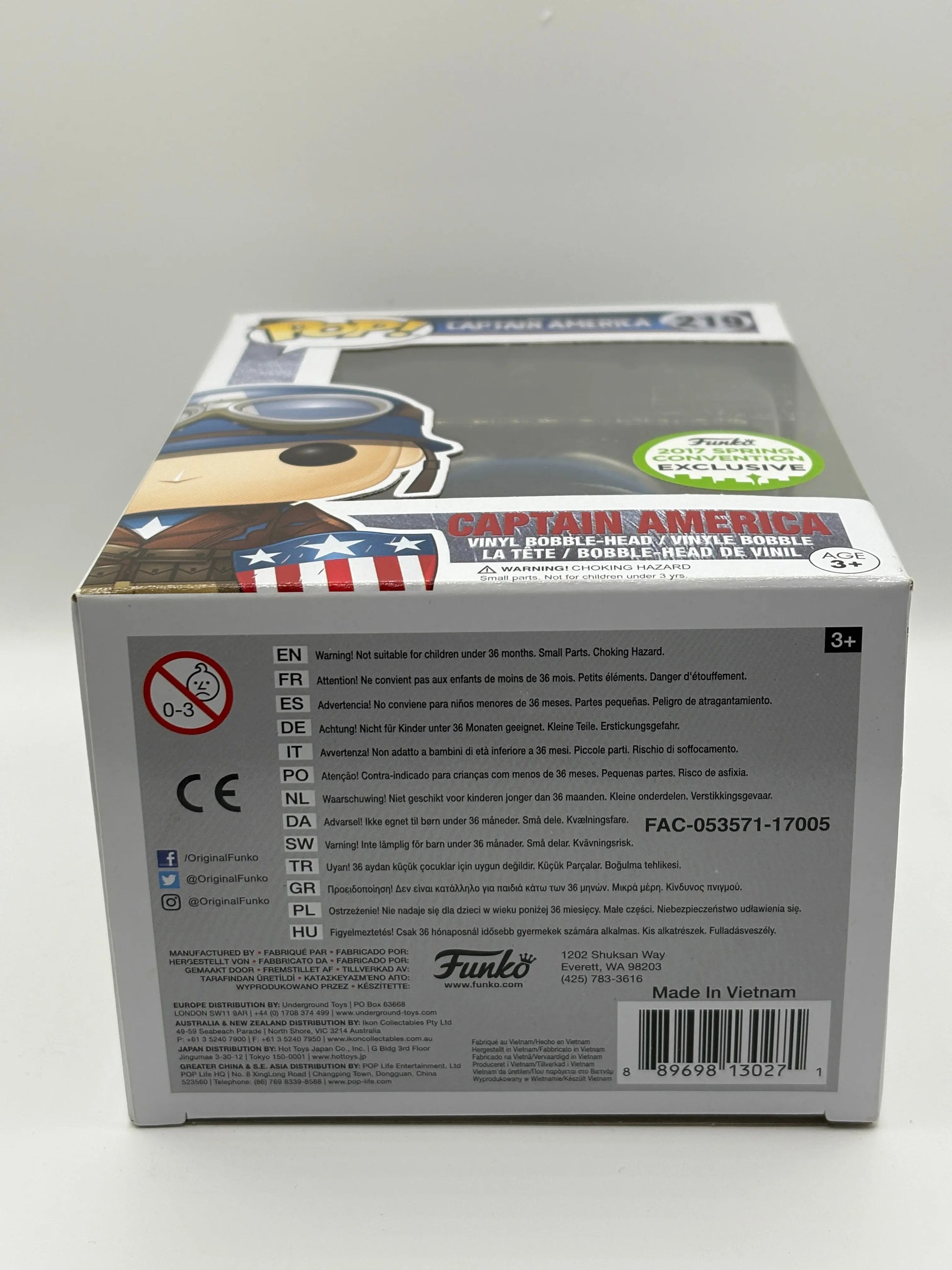 Funko Pop Captain America The First Avenger 2017 Exclusive #219 FRENLY BRICKS - Open 7 Days