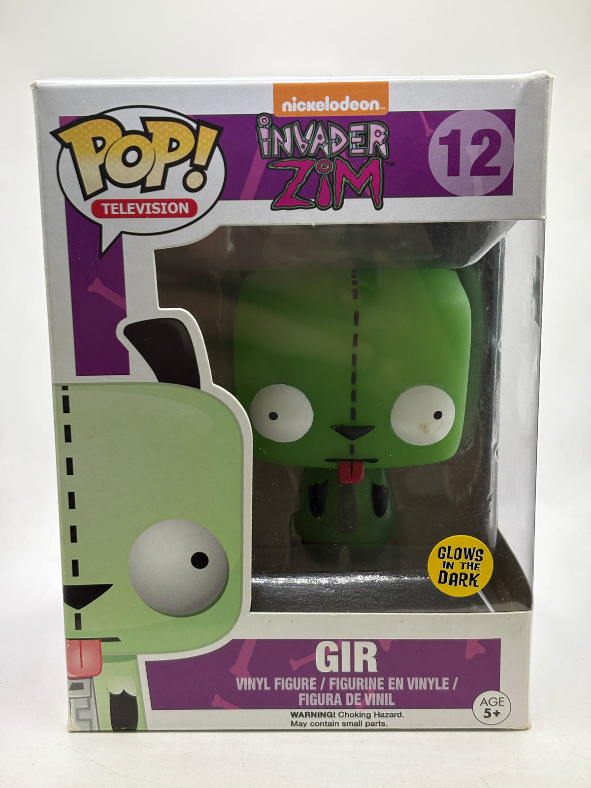 Funko POP! Television Invader Zim #12 Gir Vinyl Figure Glow DMG - photo 1 image 1