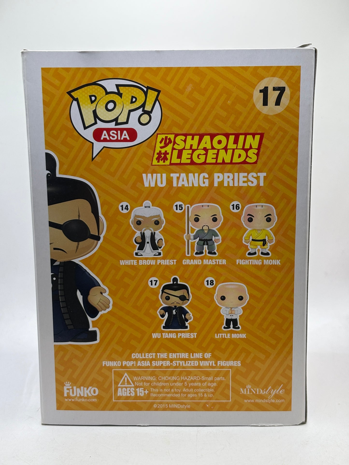 Funko POP! Asia Shaolin Legends #17 Wu Tang Priest 2015 Pop Asia