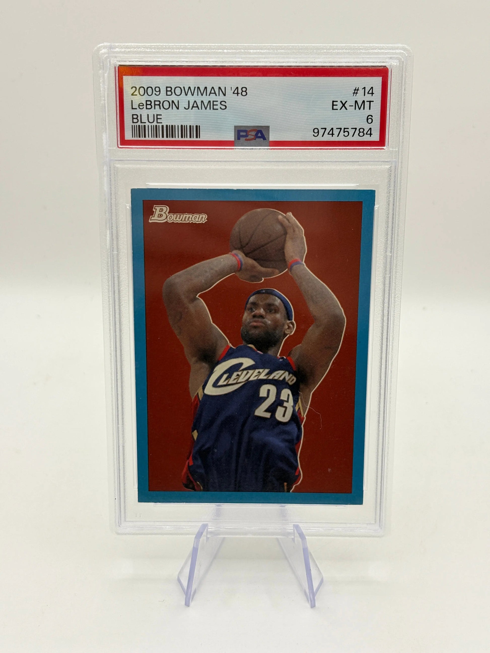 2009 Bowman ‘48 LeBron James Blue #14 PSA 6 EX-MT FRENLY BRICKS - Open 7 Days