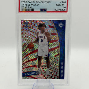 2020 Panini Revolution #148 Tyrese Maxey Fractal PSA 10 GEM MINT FRENLY BRICKS - Open 7 Days