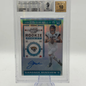 2019 Panini Contenders Optic #172 Gardner Minshew II AUTO BECKETT 9 AUTO 10 FRENLY BRICKS - Open 7 Days