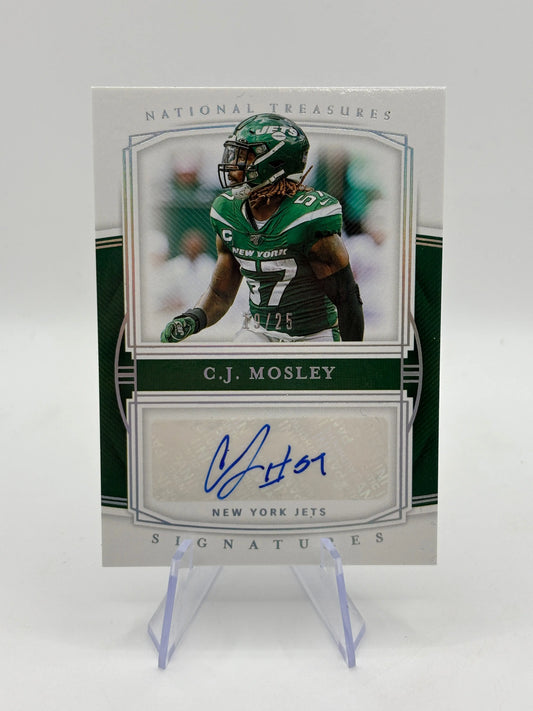 2019 Panini National Treasures Football C.J. Mosley Signatures /25 FRENLY BRICKS - Open 7 Days