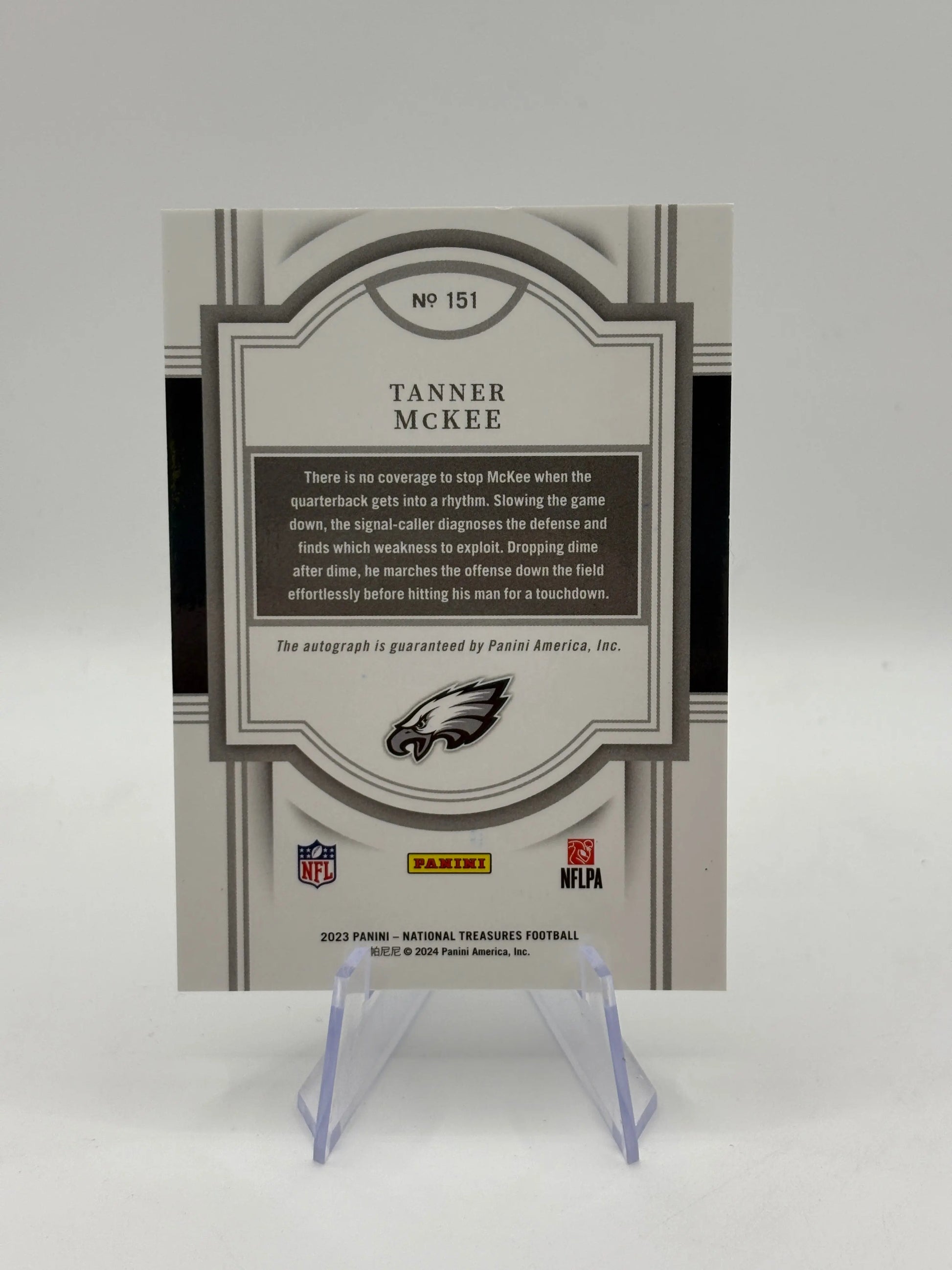 2023 Tanner McKee National Treasures Auto Green /5 Rookie Eagles QB SP FRENLY BRICKS - Open 7 Days