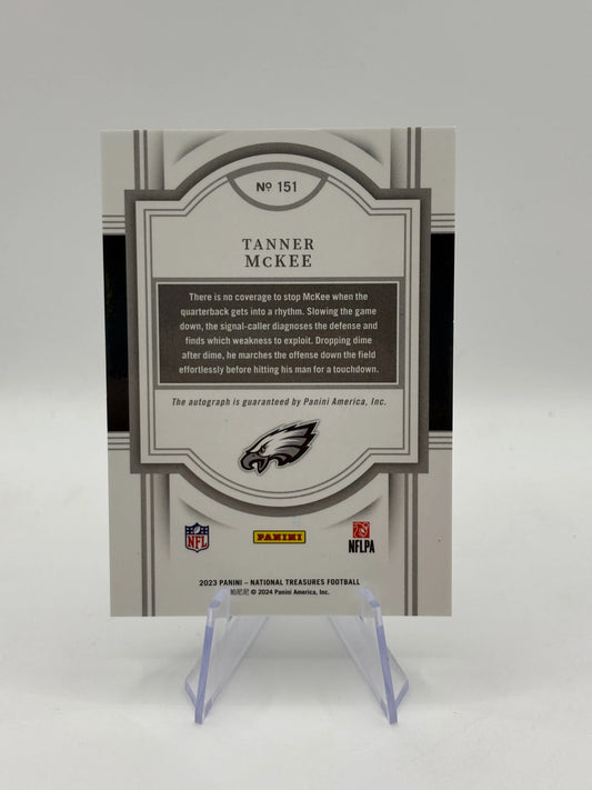 2023 Tanner McKee National Treasures Auto Green /5 Rookie Eagles QB SP FRENLY BRICKS - Open 7 Days