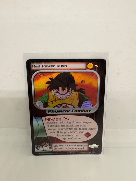 DBZ Dragon Ball Z FOIL Red Power Rush 75 CCG Unlimited Trunks Saga LP 2001 FRENLY BRICKS - Open 7 Days