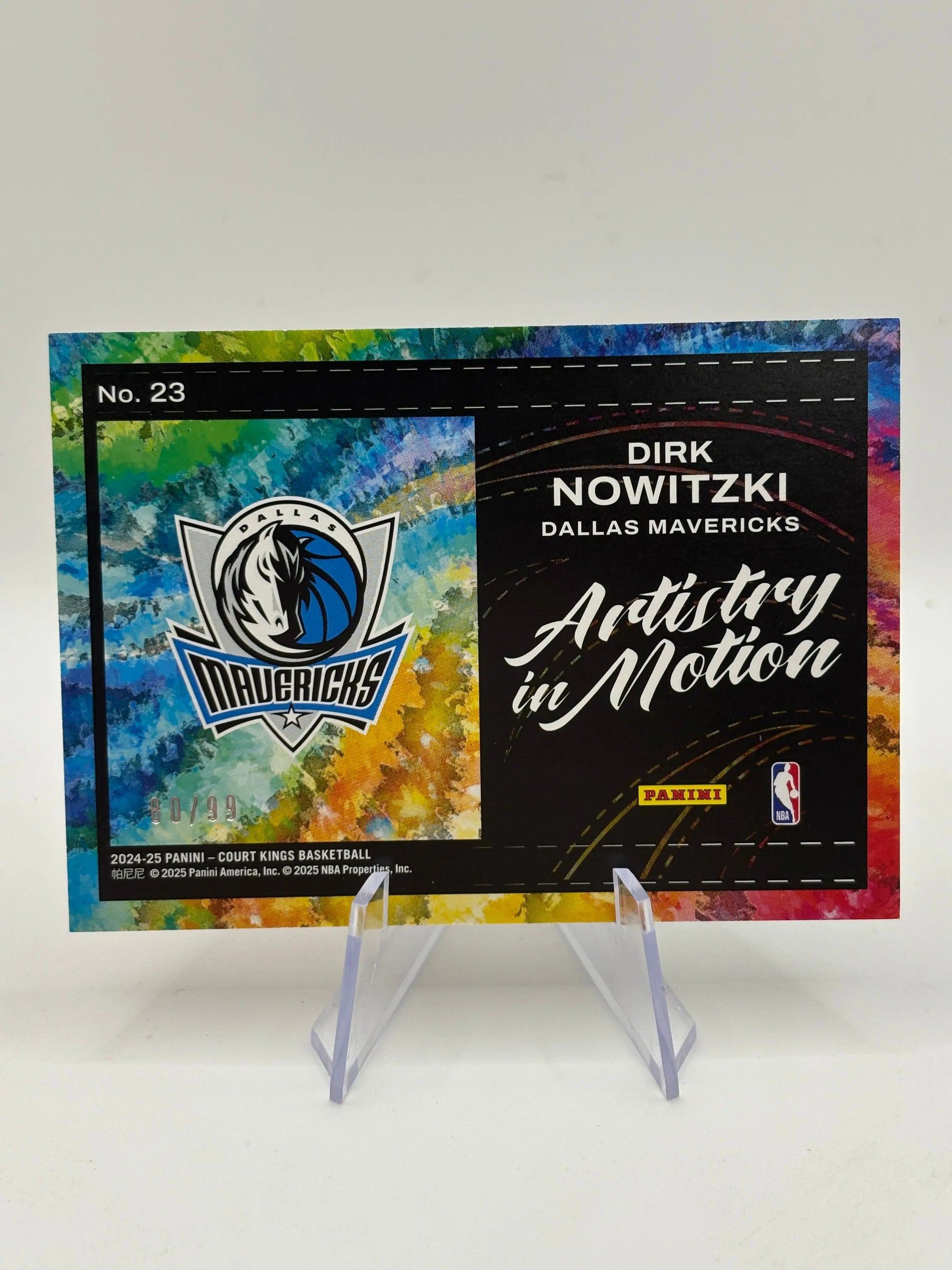 2024-25 Panini Nba Court Kings Dirk Nowitzki Artistry In Motion Mavericks /99 FRENLY BRICKS - Open 7 Days