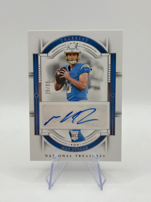 2023 Panini National Treasures Signatures /99 Max Duggan #142 Rookie Auto RC FRENLY BRICKS - Open 7 Days