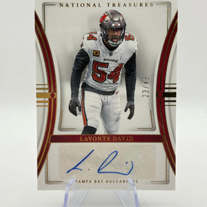 2023 National Treasures Lavonte David Signatures Auto #/49 FRENLY BRICKS - Open 7 Days