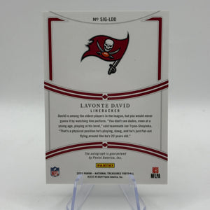 2023 National Treasures Lavonte David Signatures Auto #/49 FRENLY BRICKS - Open 7 Days