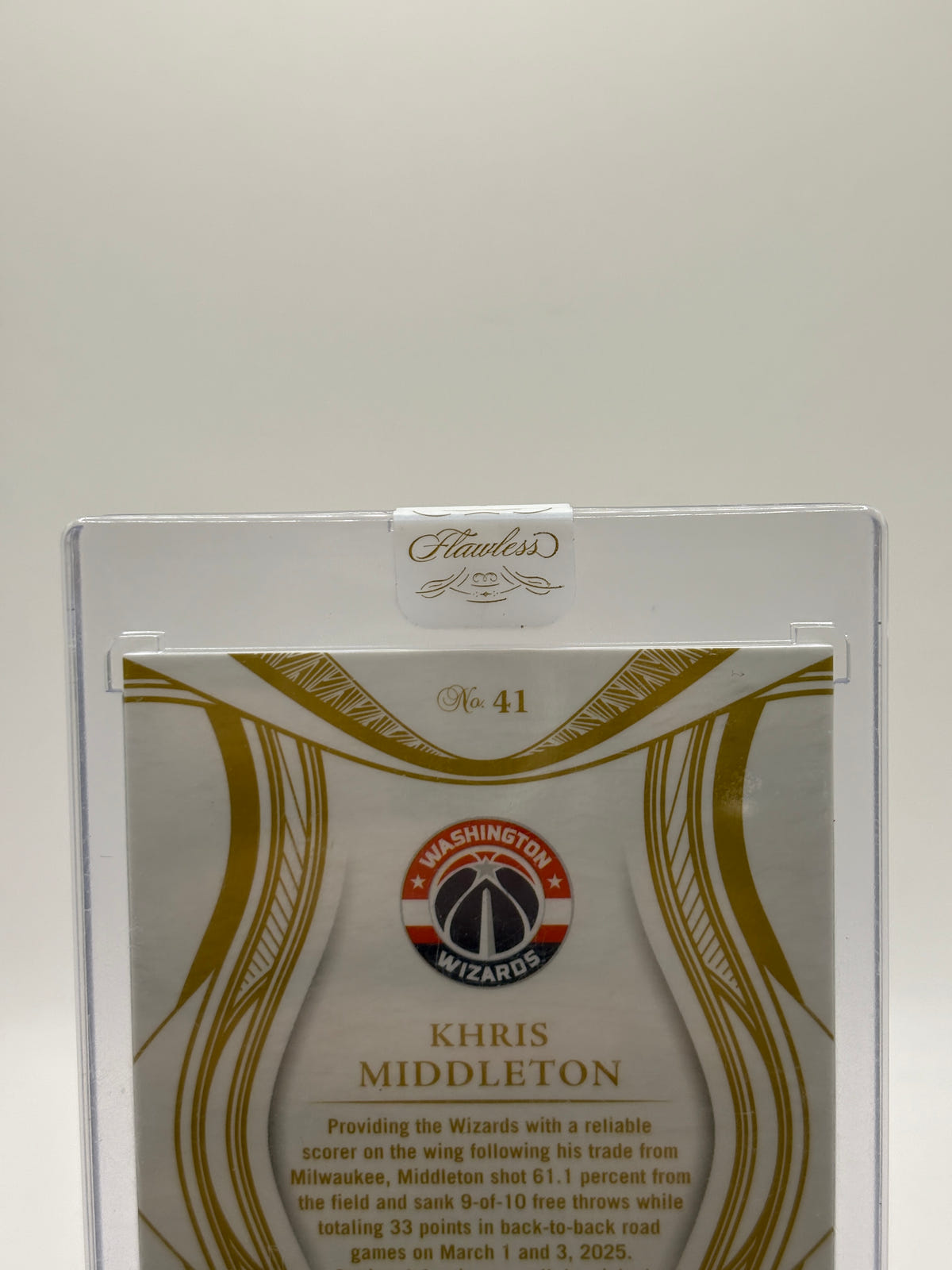 Khris Middleton 2024-25 Panini Flawless 15/20 Silver Parallel Diamond #41 image 3