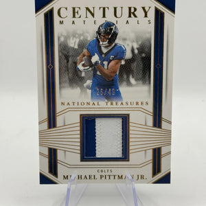 2023 Panini National Treasures Football Century Materials Michael Pittman Jr. /49 FRENLY BRICKS - Open 7 Days