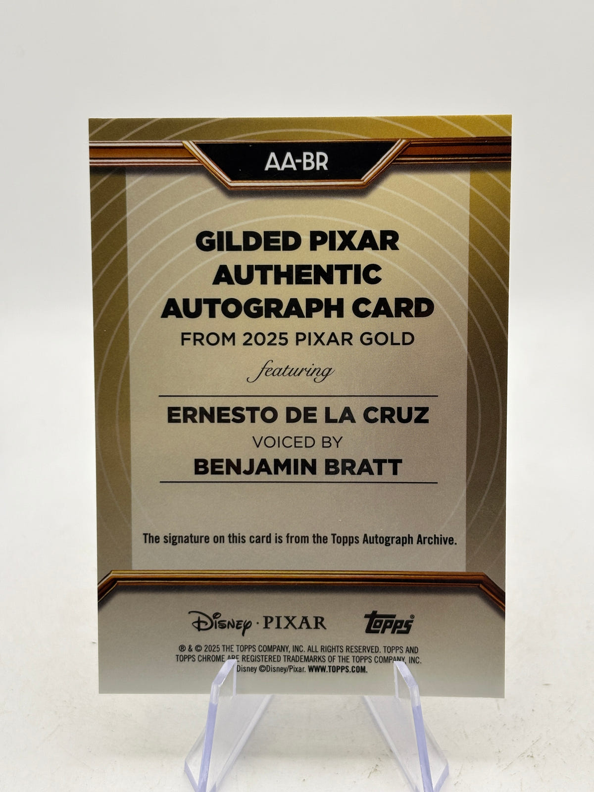 2025 Topps Pixar Gold Benjamin Bratt - Ernesto de la Cruz Auto /50 Coco #AA-BR image 2