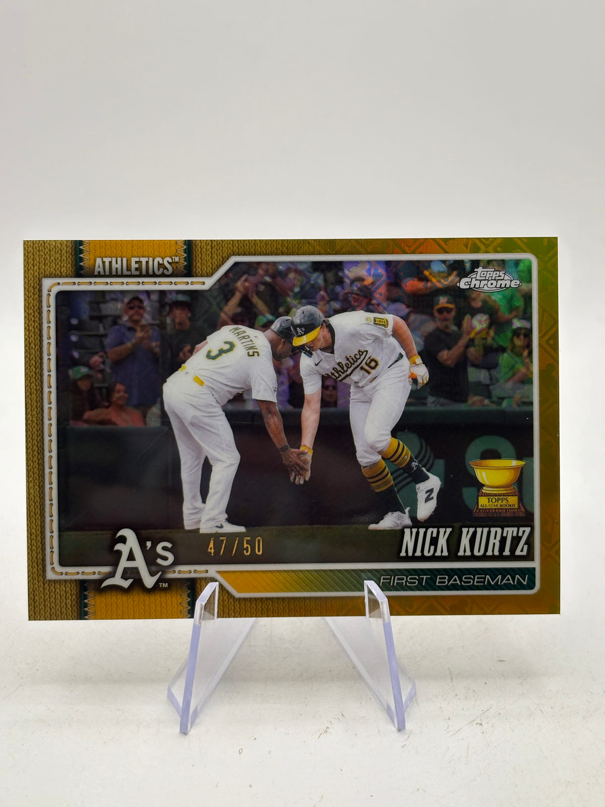 2026 Topps Chrome Nick Kurtz Image Variation Gold /50 #250 Athletics image 1