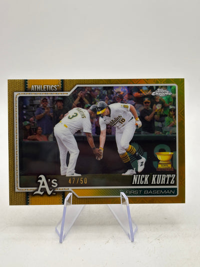 2026 Topps Chrome Nick Kurtz Image Variation Gold /50 #250 Athletics
