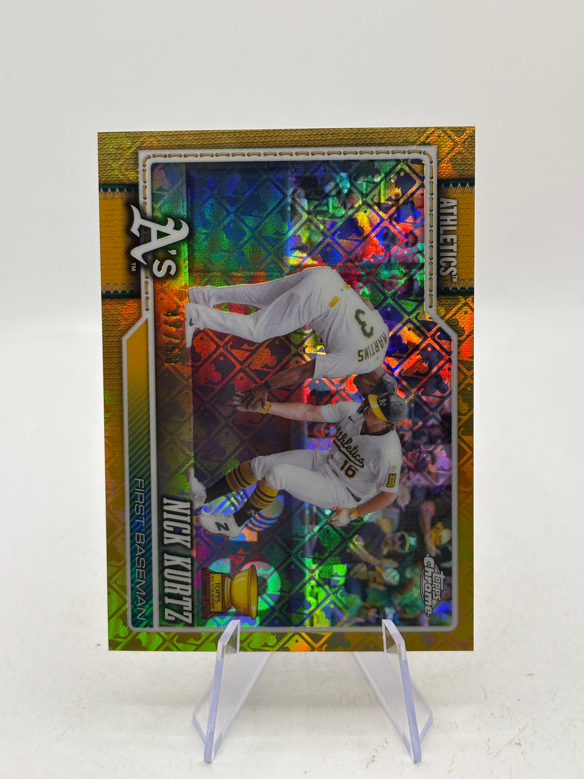 2026 Topps Chrome Nick Kurtz Image Variation Gold /50 #250 Athletics image 2