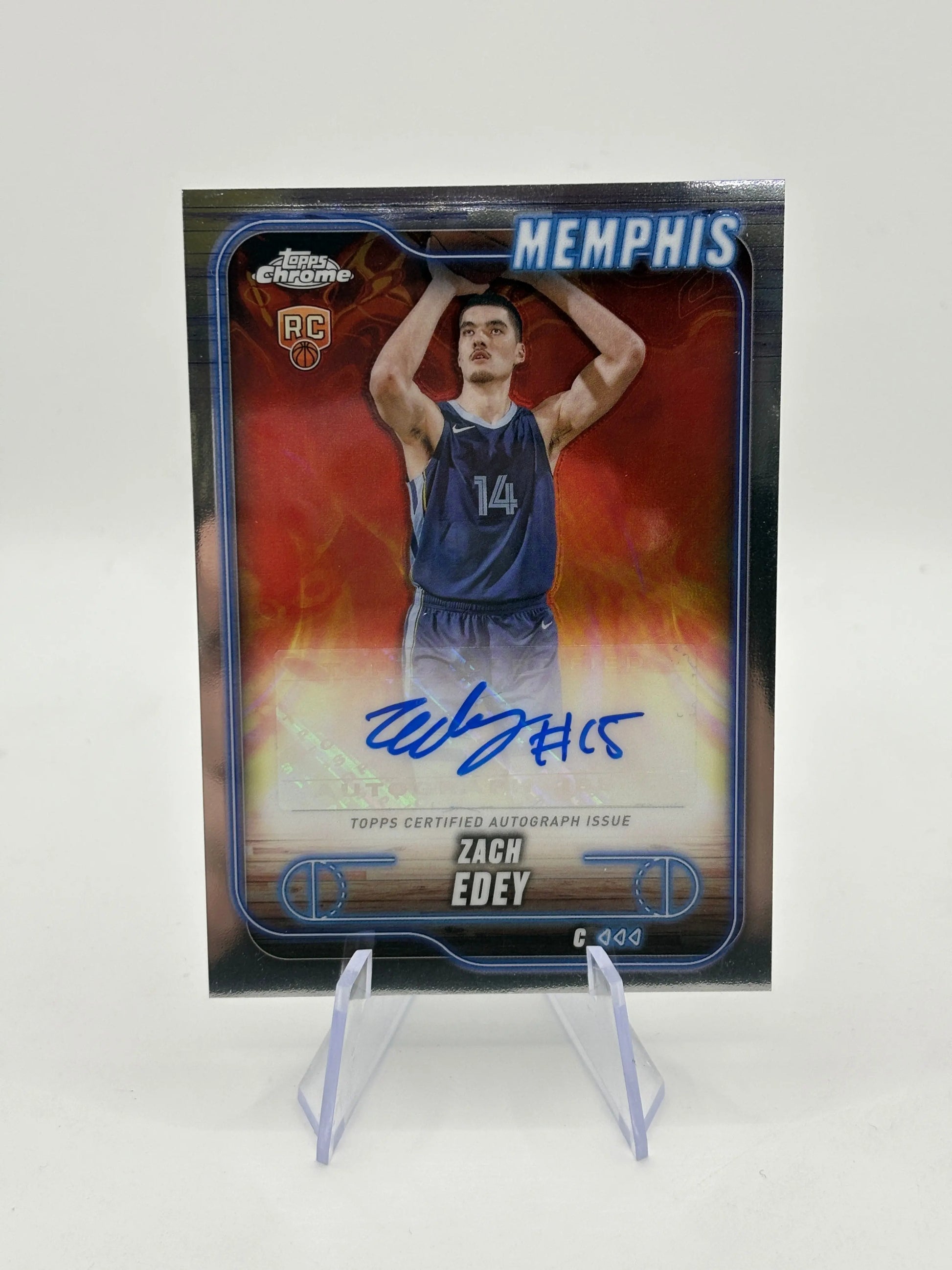 2024-25 Topps Chrome Basketball ZACH EDEY Topps Chrome Rookie Auto Base #ZED FRENLY BRICKS - Open 7 Days