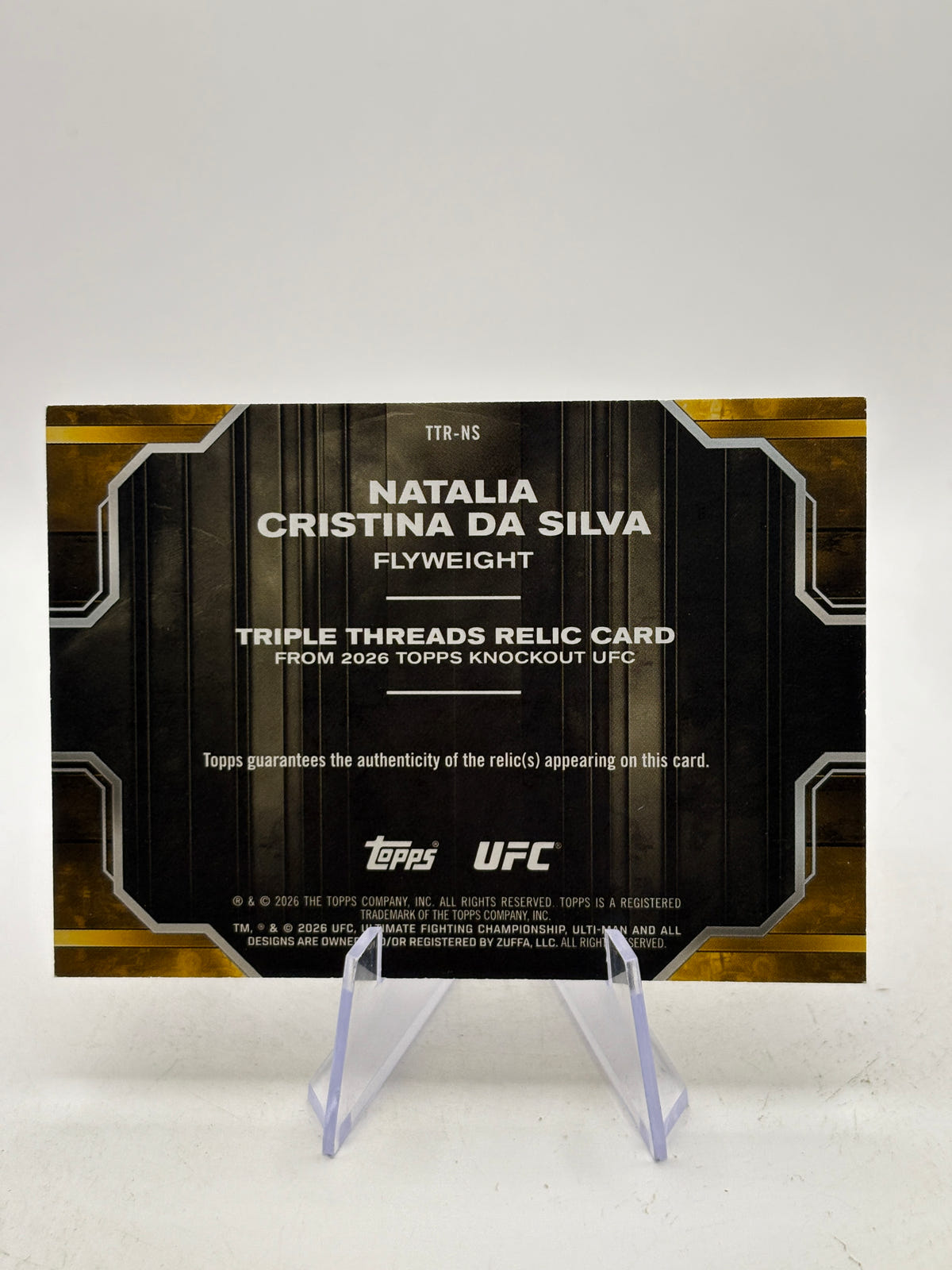 Topps 2026 UFC Knockout Natalia Cristina Da Silva TTR-NS Triple Threads /199 image 2