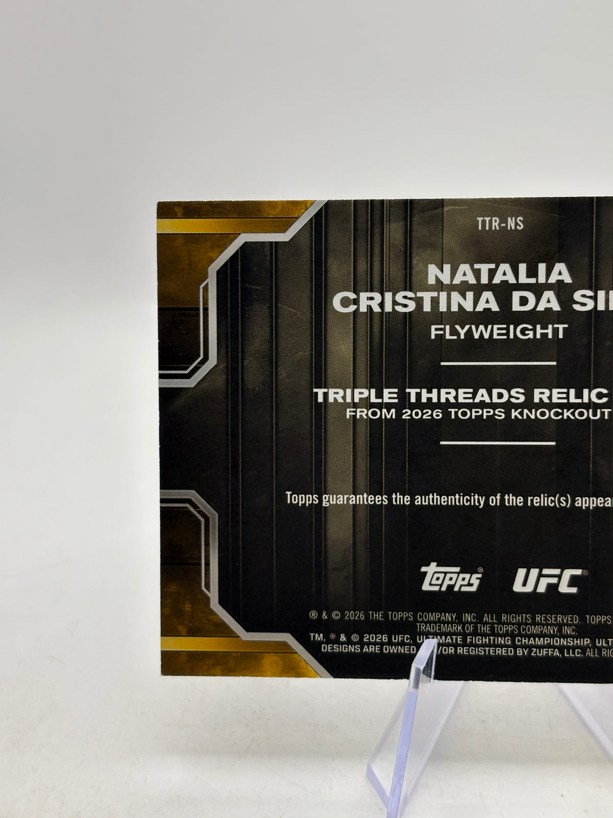 Topps 2026 UFC Knockout Natalia Cristina Da Silva TTR-NS Triple Threads /199 image 3